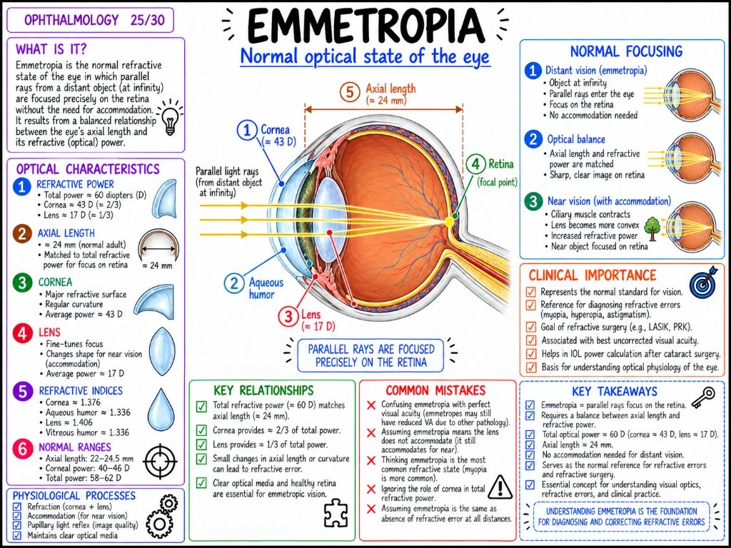 Refraction of Light in the Eye โ How light is bent to form a focused image on the retina (22/30)